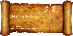 Sára Róza névjegykártya