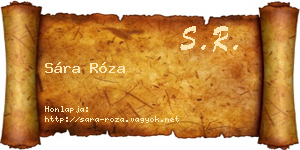 Sára Róza névjegykártya