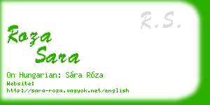 roza sara business card