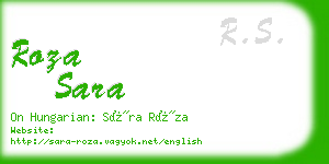 roza sara business card